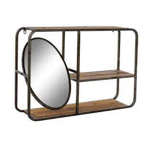 Ράφι με καθρέφτη από ξύλο και μέταλλο DKD Home Decor image-1