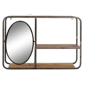 Ράφι με καθρέφτη από ξύλο και μέταλλο DKD Home Decor image-0
