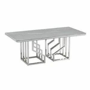 Καφέ τραπέζι γυαλί ατσάλι DKD Home Decor 120x60x40 cm image-0