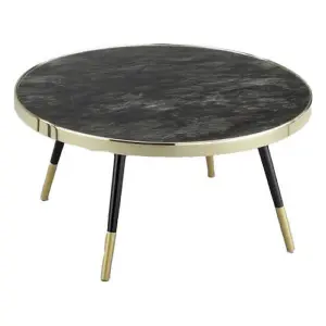 Καφέ τραπέζι γυαλί ατσάλι DKD Home Decor 82,5x82,5x40 cm image-0