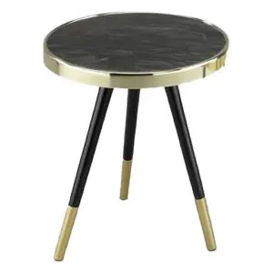 Steel glass side table DKD Home Decor image-0