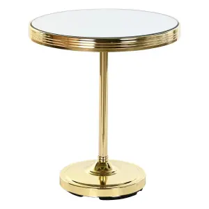 Brass mirror side table DKD Home Decor