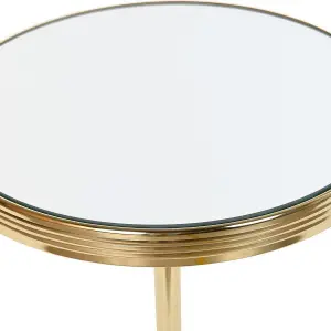 Brass mirror side table DKD Home Decor image-1