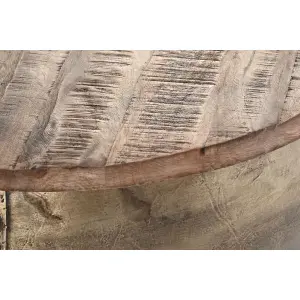 Mesa de centro de metal y madera de mango DKD Home Decor Glamour image-2