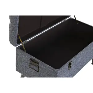 Metal, polyester and mdf trunk bench DKD Home Decor image-3