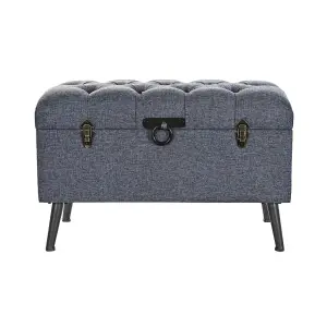 Metal, polyester and mdf trunk bench DKD Home Decor image-2
