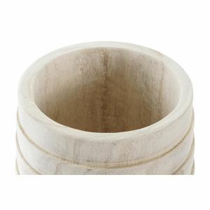 Planter cover DKD Home Decor Marron Naturel Carré Boho 17x17x16 cm image-2