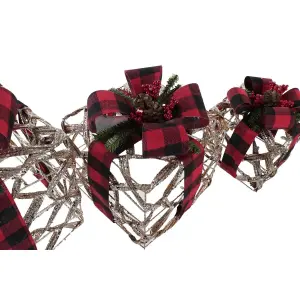 Boîtes décoratives LED rotin paillettes DKD Home Decor 25x25x30 cm (x3) image-2