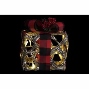 Boîtes décoratives LED rotin paillettes DKD Home Decor 25x25x30 cm (x3) image-3