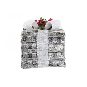 LED διακοσμητικά κουτιά με χιόνι DKD Home Decor 25x25x29 cm (x3) image-1