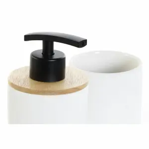 Badeværelse tilbehør metal bambus stentøj skandinavisk DKD Home Decor (x2) image-1