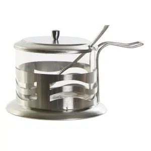 Zuccheriera di base in acciaio inox in vetro DKD Home Decor image-0