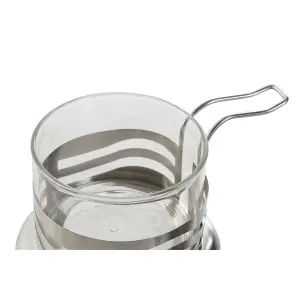 Zuccheriera di base in acciaio inox in vetro DKD Home Decor image-2