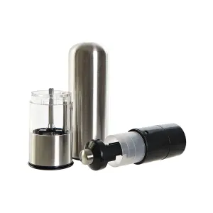 Salière poivrière en acier inoxydable et verre DKD Home Decor image-1