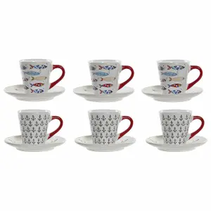 Tazza in metallo grigio DKD Home Decor 130 ml (x6) image-0
