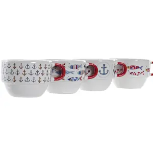 Tazza da caffè in metallo gres mediterraneo DKD Home Decor (x4) image-4