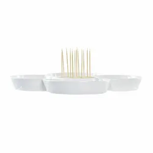 Tropical stoneware bamboo aperitif tray DKD Home Decor image-1