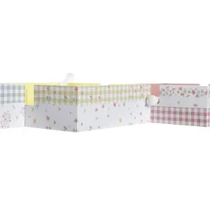 Metal håndklædeholder i aluminium og MDF træ DKD Home Decor Vichy Sweet 22x18x6 cm (x3) image-2