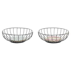 Corbeille à fruits DKD Home Decor 28x28x11 cm (x2) image-0