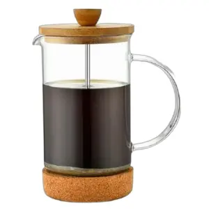 Kolbenkaffeemaschine Bambus und Borosilikatglas DKD Home Decor image-0