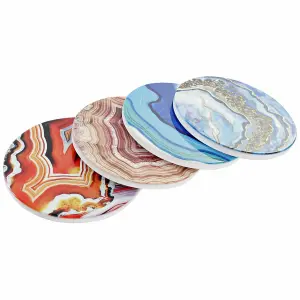 Μοντέρνα σουβέρ από δολομίτη με φελλό DKD Home Decor (x4) image-0