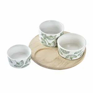 Set vaisselle grès volets tropical DKD Home Decor image-1
