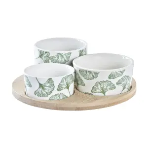 Set vaisselle grès volets tropical DKD Home Decor image-2
