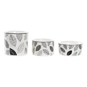 Juego de mesa de bambú y cerámica estilo cottage DKD Home Decor 8 cm 20 x 20 x 8 cm image-1