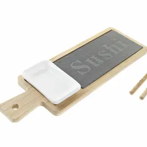 Orientalsk bambus sushi sæt DKD Home Decor 28x9x2 cm image-1