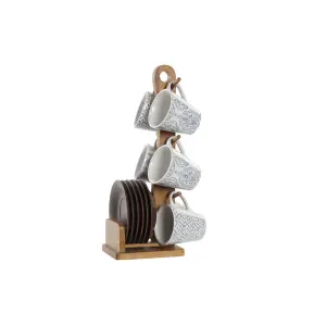 Rubberwood cup DKD Home Decor 150 ml (x6) image-1
