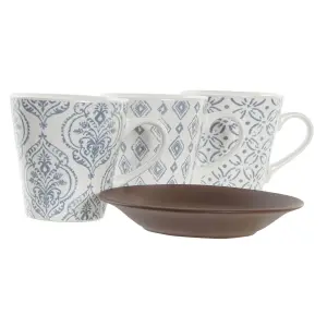 Rubberwood cup DKD Home Decor 150 ml (x6) image-2