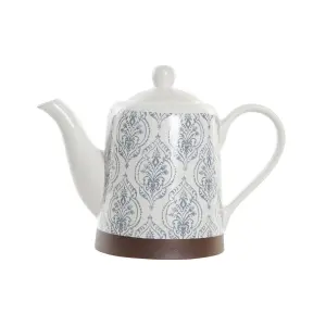 Τσαγιέρα από ξύλο καουτσούκ με γκρι χρώμα DKD Home Decor image-0