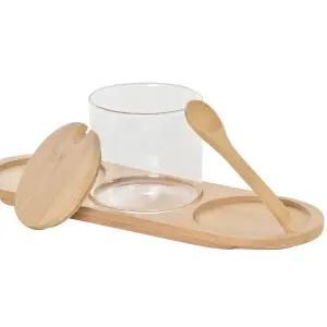 Zuckerbehälter aus Bambus DKD Home Decor 8,5 cm 29x10x10 cm (x3) image-2