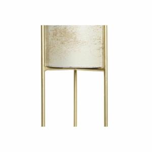 Kandelaar met verouderd glas en metalen afwerking DKD Home Decor image-0