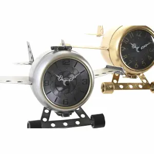 Horloge de table avion en fer vintage DKD Home Decor (x2) image-2