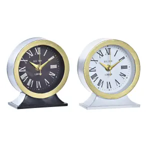 Ρολόι επιτραπέζιο από γυαλί και σίδηρο DKD Home Decor (x2) image-0