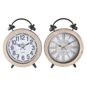 Horloge de table en fer traditionnel bois mdf DKD Home Decor (x2) image-0