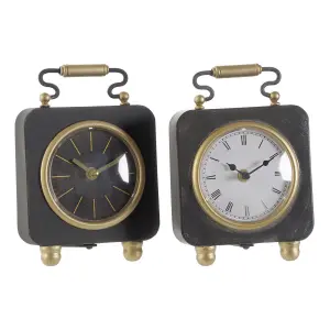 Ρολόι τραπεζιού από PVC μέταλλο πλαστικό DKD Home Decor 14,5x5x21 cm (x2) image-0