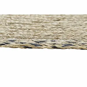 Tapis naturel polyester bicolore tropical DKD Home Decor 140x0,5x140 cm image-2