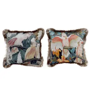 Quadratisches Ostkissen mit Fransen DKD Home Decor 45x10x45 cm image-0