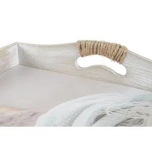 Jeux de plateaux scandinave en bois MDF DKD Home Decor 40x30x6 cm (x2) image-3