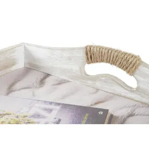 Jeux de plateaux scandinave en bois MDF DKD Home Decor 40x30x6 cm (x2) image-3