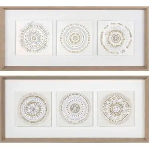Cadre cercles scandinave DKD Home Decor (x2) image-1
