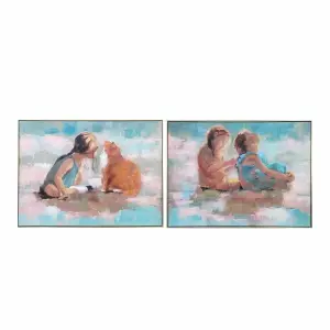 Πίνακας DKD Home Decor Shabby Chic 80x3,5x60 cm (x2) image-0