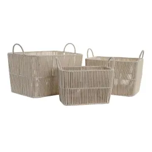Panier de rangement DKD Home Decor 39x29x31 cm (x3) image-0