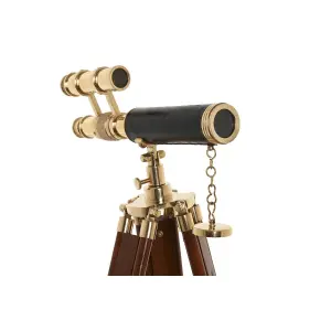 Figurine décorative vintage en laiton et bois de manguier DKD Home Decor image-3