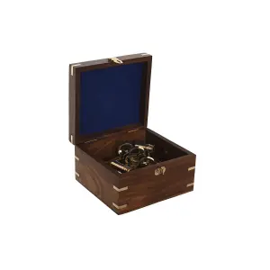 Figurita decorativa vintage de madera y latón DKD Home Decor image-2