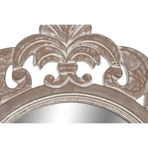 Glass wall mirror wood mdf DKD Home Decor image-2