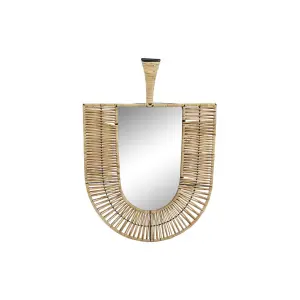 Ραφιέρα τοίχου από ρατάν DKD Home Decor Éventail Tropical image-0