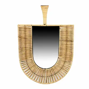Ραφιέρα τοίχου από ρατάν DKD Home Decor Éventail Tropical image-1